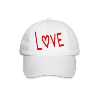 VALENTINSTAG. ICH LIEBE DICH. ICH LIEBE DICH. LIEBE. LIEBE - Baseballkappe - Weiß/Weiß - Vorne