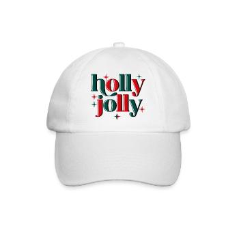 Holly Jolly Xmas - Baseballkappe - Weiß/Weiß - Vorne