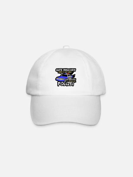 Polizistin - Baseballkappe - Weiß/Weiß