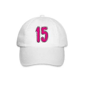 15. 15 JAHRE. 15. JAHRESTAG. 15-JÄHRIGES JUBILÄUM. - Baseballkappe - Weiß/Weiß - Vorne