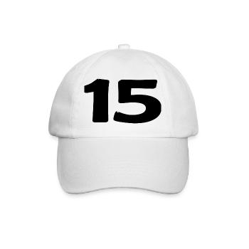 15. 15 JAHRE. 15-JÄHRIGES JUBILÄUM. 15-JÄHRIGES JUBILÄUM. - Baseballkappe - Weiß/Weiß - Vorne