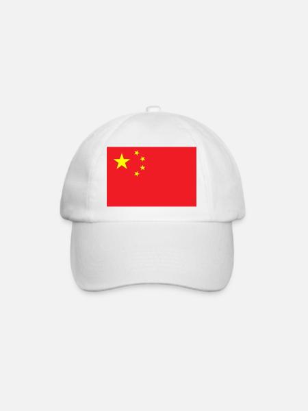 China - Baseballkappe - Weiß/Weiß