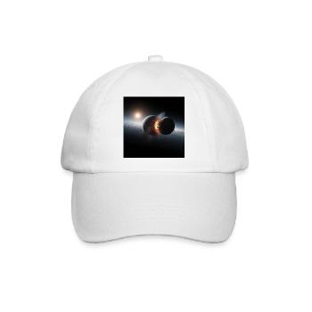 Kosmisches Eclipse Design - Baseballkappe - Weiß/Weiß - Vorne