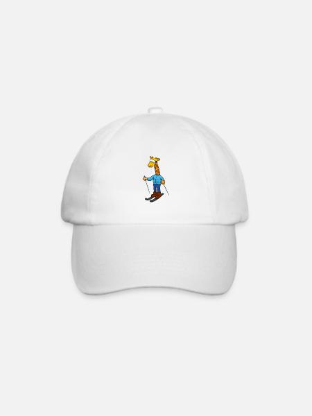 Ski Kinder Skifahren Jungen Winter Geschenk - Baseballkappe - Weiß/Weiß
