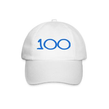100. 100 JAHRE. 100-JÄHRIGES JUBILÄUM. 100. GEBURTSTAG - Baseballkappe - Weiß/Weiß - Vorne