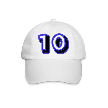 10. 10 JAHRE. 10-JÄHRIGES JUBILÄUM. 10-JÄHRIGES JUBILÄUM. - Baseballkappe - Weiß/Weiß - Vorne