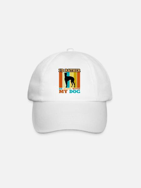 Galgo Español Hundeliebhaber Silhouette Vintage Sonnenuntergang - Baseballkappe - Weiß/Weiß