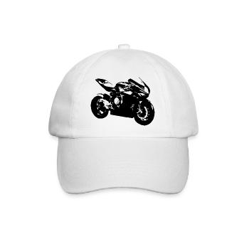 Motorrad - Baseballkappe - Weiß/Weiß - Vorne