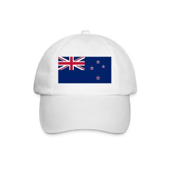 Neuseeland - Baseballkappe - Weiß/Weiß - Vorne