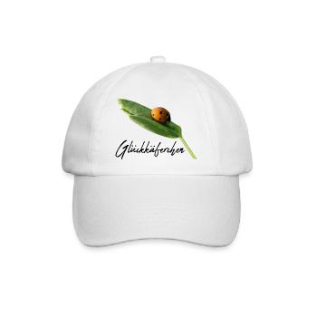 Glückskäferchen Marienkäfer Glücksbringer - Baseballkappe - Weiß/Weiß - Vorne