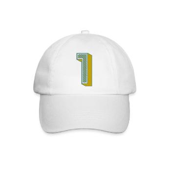 1. 1 JAHR. 1. JAHRESTAG. 1 JAHR GEBURTSTAG - Baseballkappe - Weiß/Weiß - Vorne