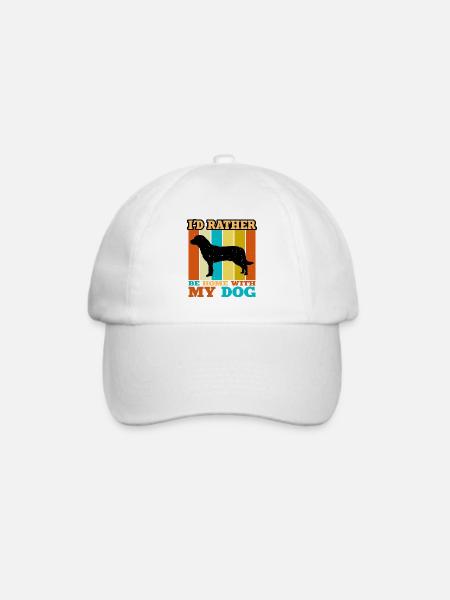 Entlebucher Sennenhund Silhouette Retro Sunset - Baseballkappe - Weiß/Weiß