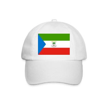 Äquatorialguinea - Baseballkappe - Weiß/Weiß - Vorne