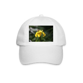 Schwertlilie Lilie gelbe Blume - Baseballkappe - Weiß/Weiß - Vorne