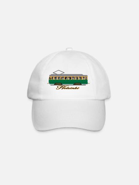 HELSINKI TRAM T-SHIRTS, HOODIES UND GIFTS - Baseballkappe - Weiß/Weiß