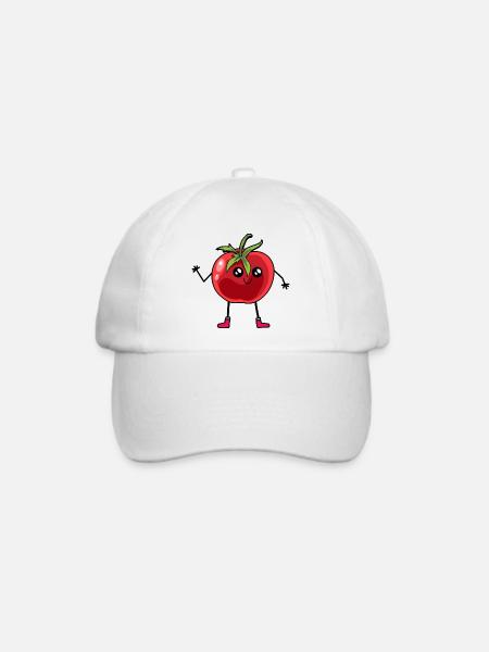 Tomate Tomaten Koch Köchin Köche - Baseballkappe - Weiß/Weiß