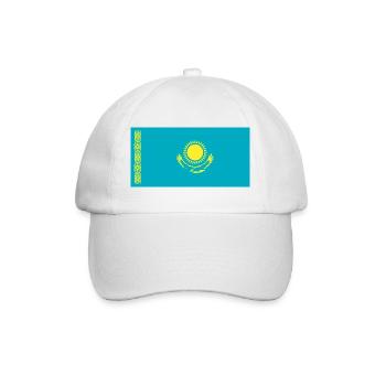 Kasachstan - Baseballkappe - Weiß/Weiß - Vorne