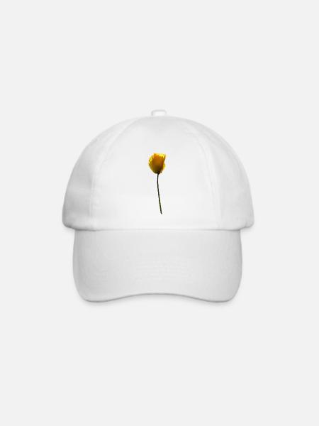 gelbe Mohnblume Mohn - Baseballkappe - Weiß/Weiß