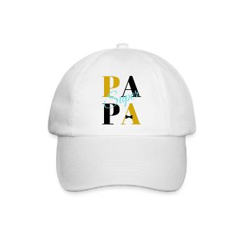 Super Papa - Baseballkappe - Weiß/Weiß - Vorne