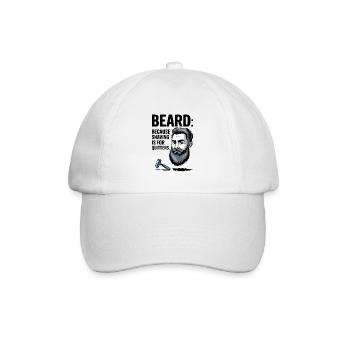 BEARD: Weil Rasieren etwas für Aufsteiger ist - Baseballkappe - Weiß/Weiß - Vorne