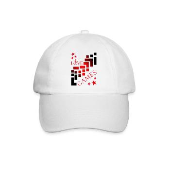 Gamer games - Baseballkappe - Weiß/Weiß - Vorne