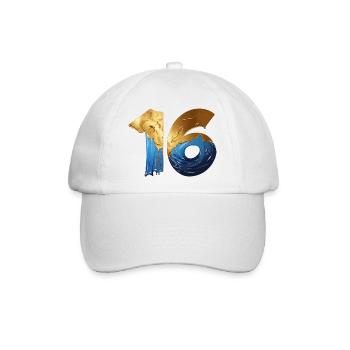 NR. 16 NUMMER 16 COOL 16. GEBURTSTAG - Baseballkappe - Weiß/Weiß - Vorne