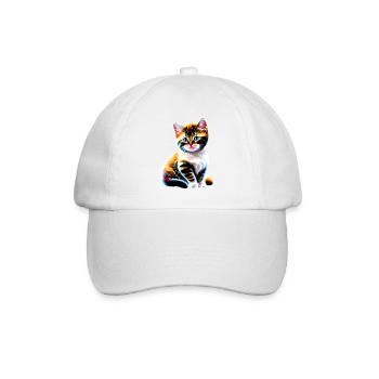 Baby-Weihnachtskatze - Baseballkappe - Weiß/Weiß - Vorne