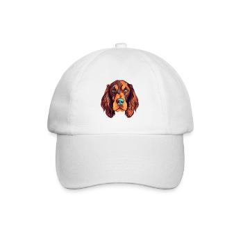 American Water Spaniel Hunderasse Aquarell Cartoo - Baseballkappe - Weiß/Weiß - Vorne