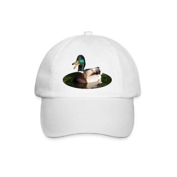 Stockente Ente - Baseballkappe - Weiß/Weiß - Vorne