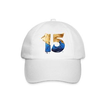 NR. 15 NUMMER 15 COOL 15. GEBURTSTAG - Baseballkappe - Weiß/Weiß - Vorne