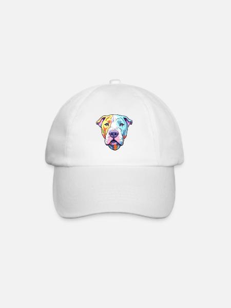 Dogo Argentino Hunderasse Cartoon Kawaii Illustrati - Baseballkappe - Weiß/Weiß