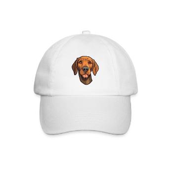 Plott Hund Hund Rasse Cartoon Kawaii Illustration - Baseballkappe - Weiß/Weiß - Vorne