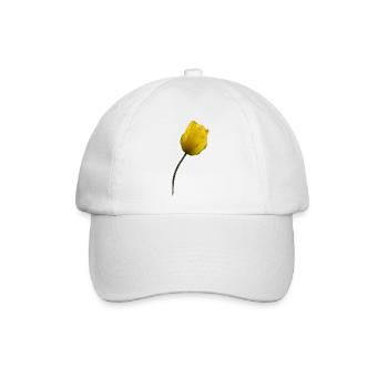 gelber Mohn Klatschmohn Mohnblume - Baseballkappe - Weiß/Weiß - Vorne