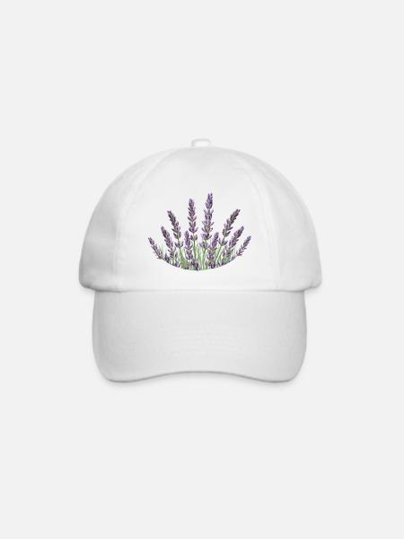 Lavendelhalme Lavendel - Baseballkappe - Weiß/Weiß