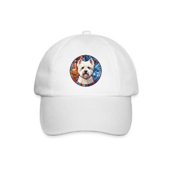 West Highland White Terrier Hunderasse Aquarell G - Baseballkappe - Weiß/Weiß - Vorne