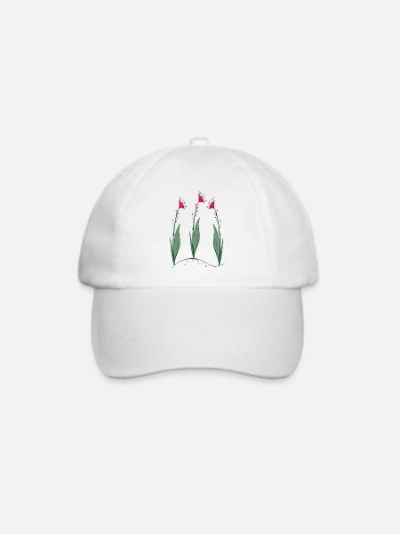 Blüten, Flowers - Baseballkappe - Weiß/Weiß