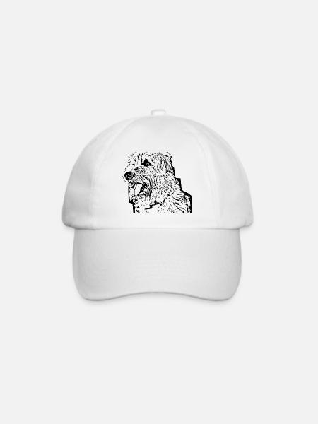 Hund - Baseballkappe - Weiß/Weiß