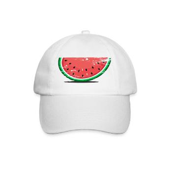 Wassermelone Design Scheibe used - Baseballkappe - Weiß/Weiß - Vorne