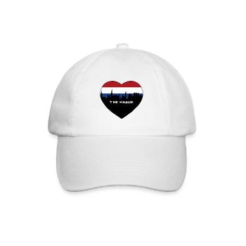 Den Haag Niederlande Flagge Skyline Reise Souvenir - Baseballkappe - Weiß/Weiß - Vorne