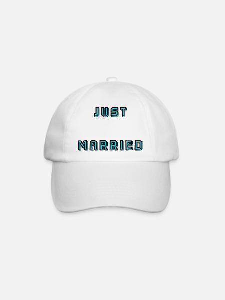 ICH HABE GERADE GEHEIRATET. Junggesellinnenabschied. VALENTINSTAG. PAAR. HERZ - Baseballkappe - Weiß/Weiß