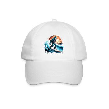 Big Foot Surfen - Baseballkappe - Weiß/Weiß - Vorne