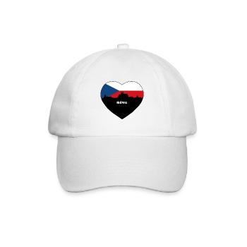 Brünn Tschechien Flagge Skyline Reise Souvenir - Baseballkappe - Weiß/Weiß - Vorne
