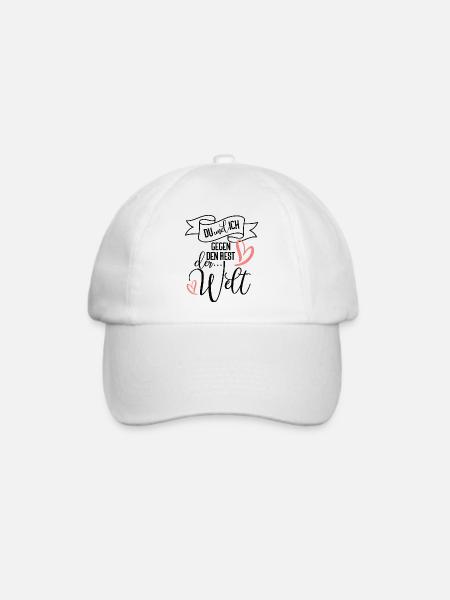 Du und ich gegen den Rest der Welt Liebe Motiv - Baseballkappe - Weiß/Weiß