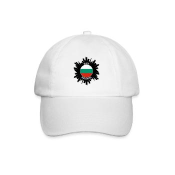Ruse Skyline Bulgarien Flagge Reise Souvenir - Baseballkappe - Weiß/Weiß - Vorne