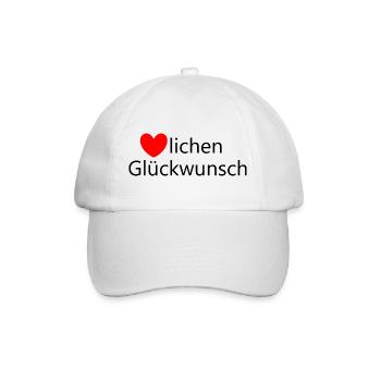 Geburtstag Glückwunsch Geschenk - Baseballkappe - Weiß/Weiß - Vorne