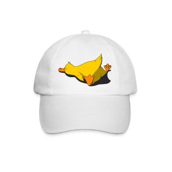 Schlafendes Küken - Baseballkappe - Weiß/Weiß - Vorne