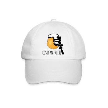 cosi fan tutti versus frutti - Souvenir von Mozart - Baseballkappe - Weiß/Weiß - Vorne