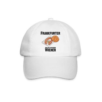 Frankfurter sind die besseren Wiener Würstchen - Baseballkappe - Weiß/Weiß - Vorne