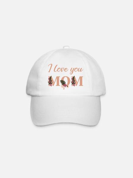 I love you Mom - Baseballkappe - Weiß/Weiß