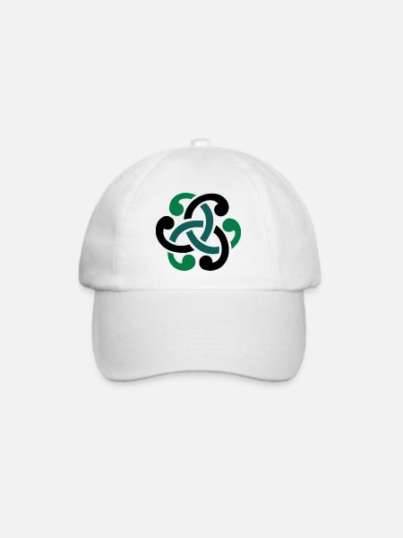 Keltischer Knoten vector - Baseballkappe - Weiß/Weiß